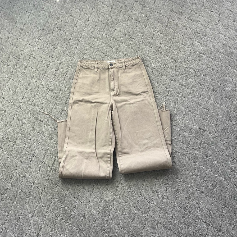 Beige Casual Pants